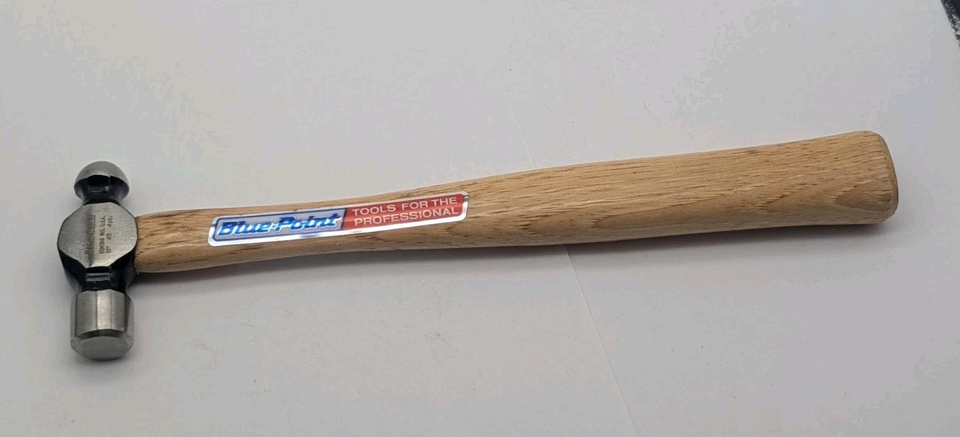 VINTAGE BLUE POINT BY SNAP ON 4 OZ BALL PEEN HAMMER MACHINIST GUNSMITH USA