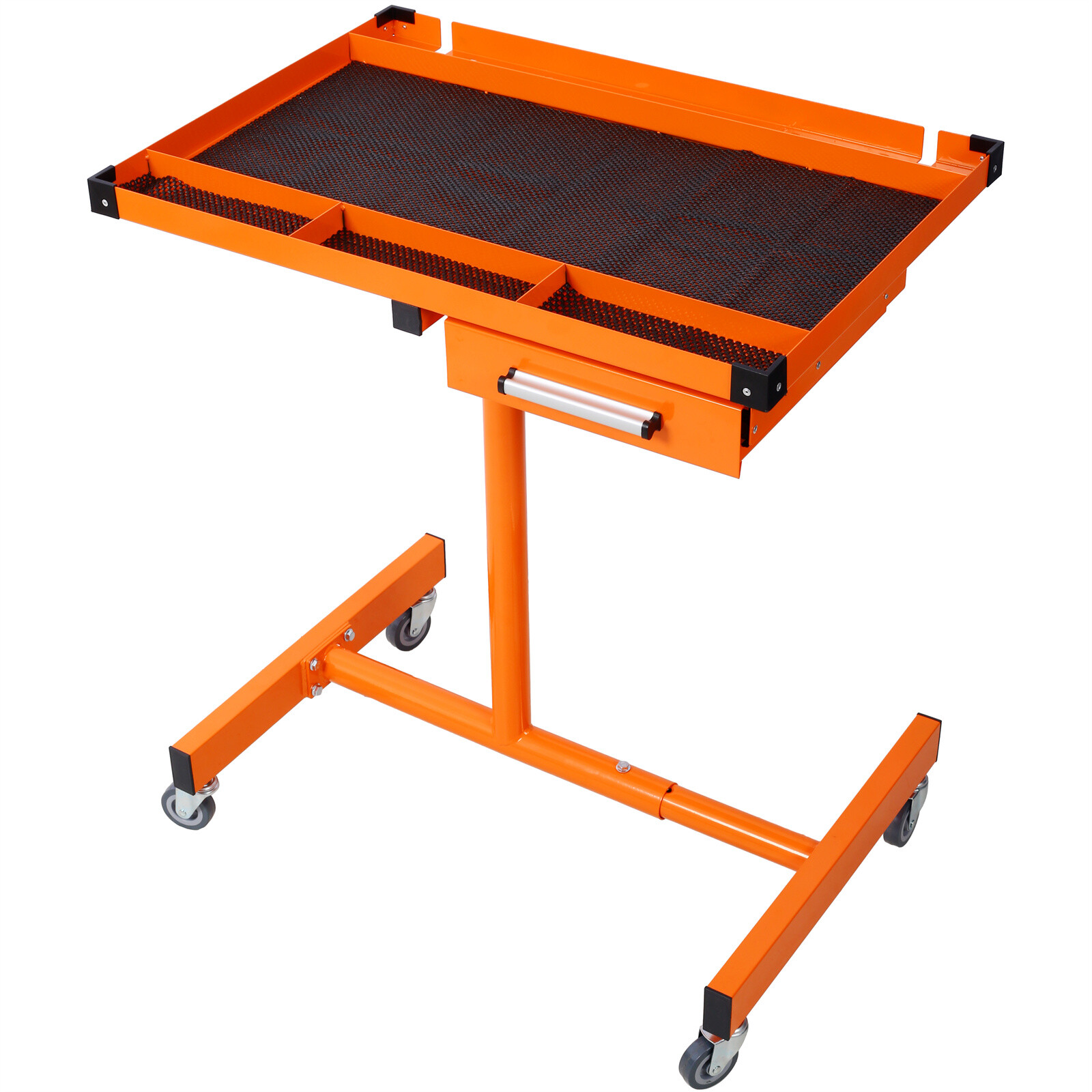 Adjustable Tear Down Steel Work Table with Drawer 220lbs Capacity Heavy Duty