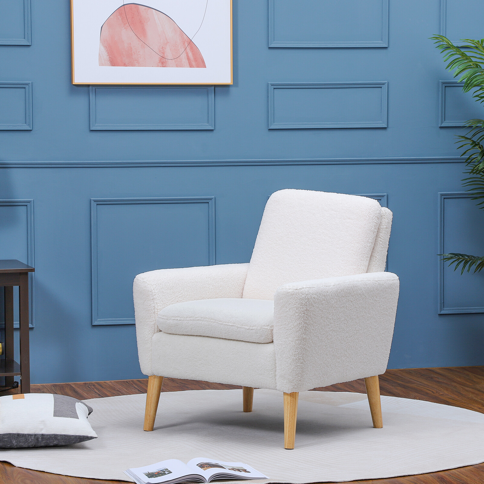 Luxury Modern Velvet Armchair - Single Sofa, Comfortable Lounge for Living Room
