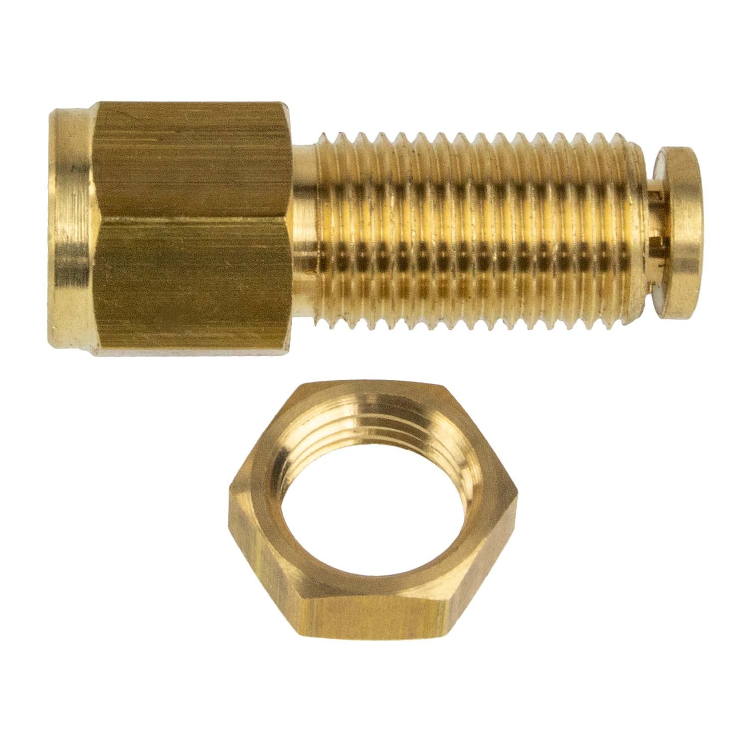 PUSH-TO-CONNECT FITTING BULKHEAD UNION - FITS 1/4" AIR TUBING - 1/4" NPT FEMALE