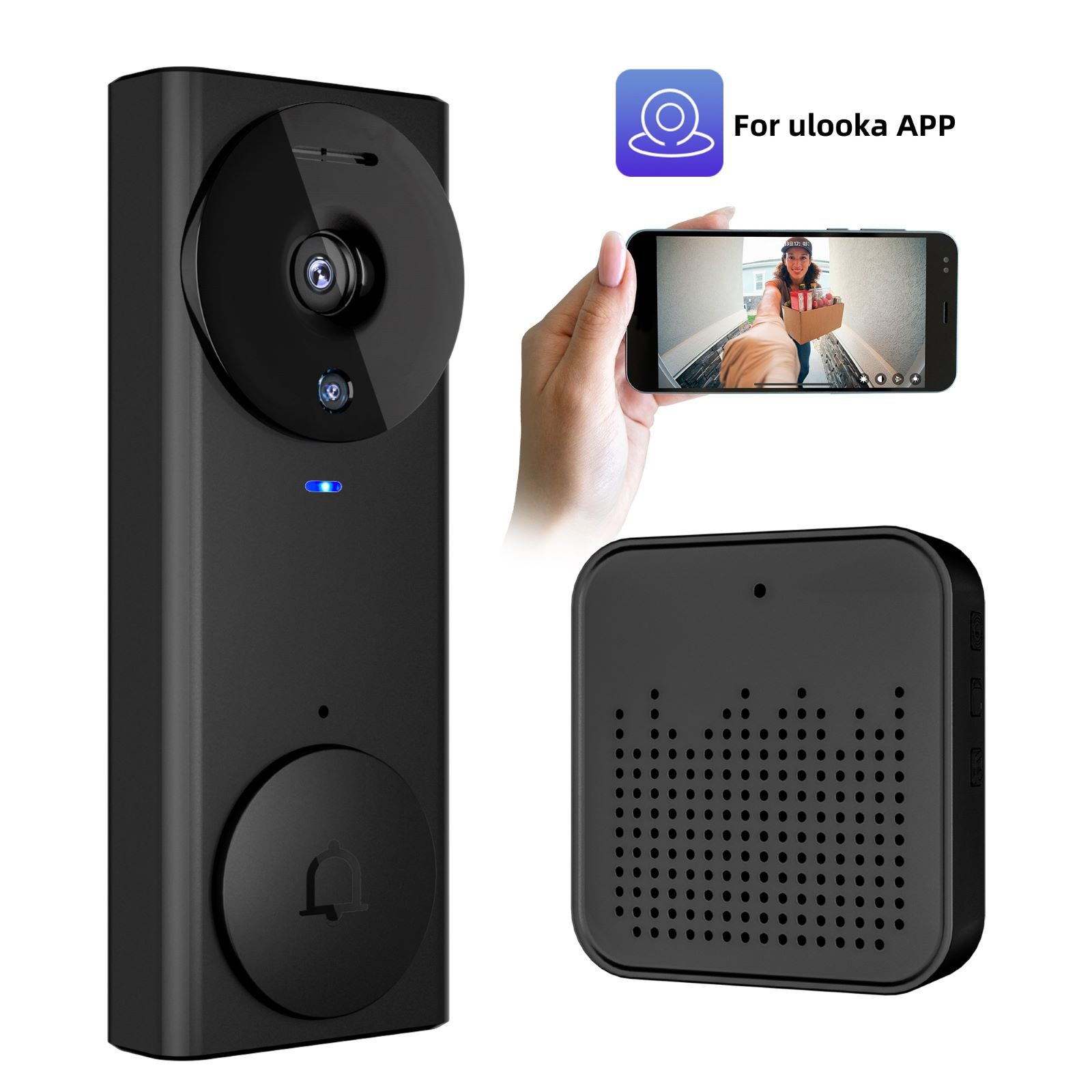 Wireless Security WiFi Smart Doorbell Intercom Video Camera Bell For ULooka