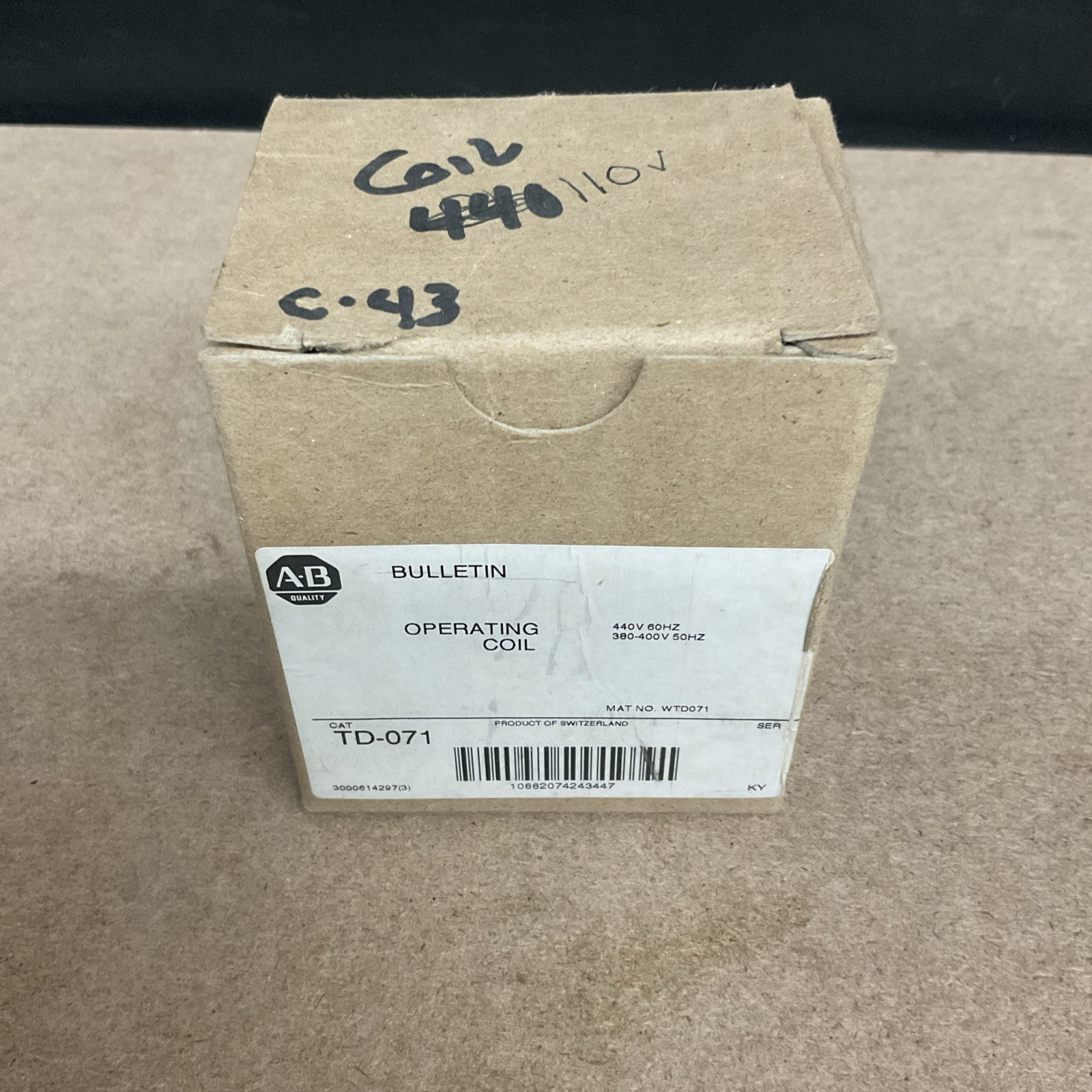 Allen-Bradley TD-071 Operating Coil