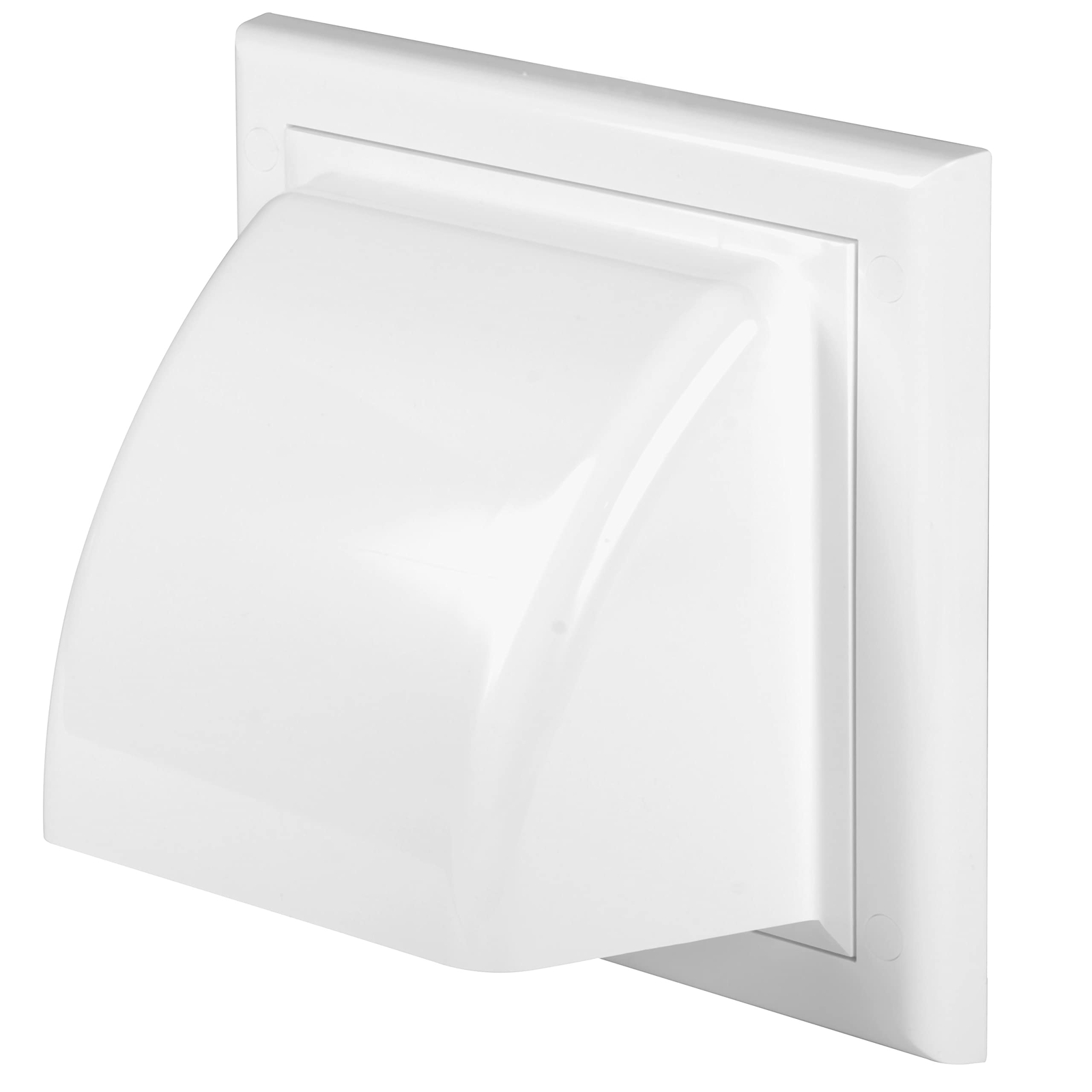 4'' Inch Exhaust Hood Vent with Rain Cover, Wall Vent Cover, Vent Cowl, White