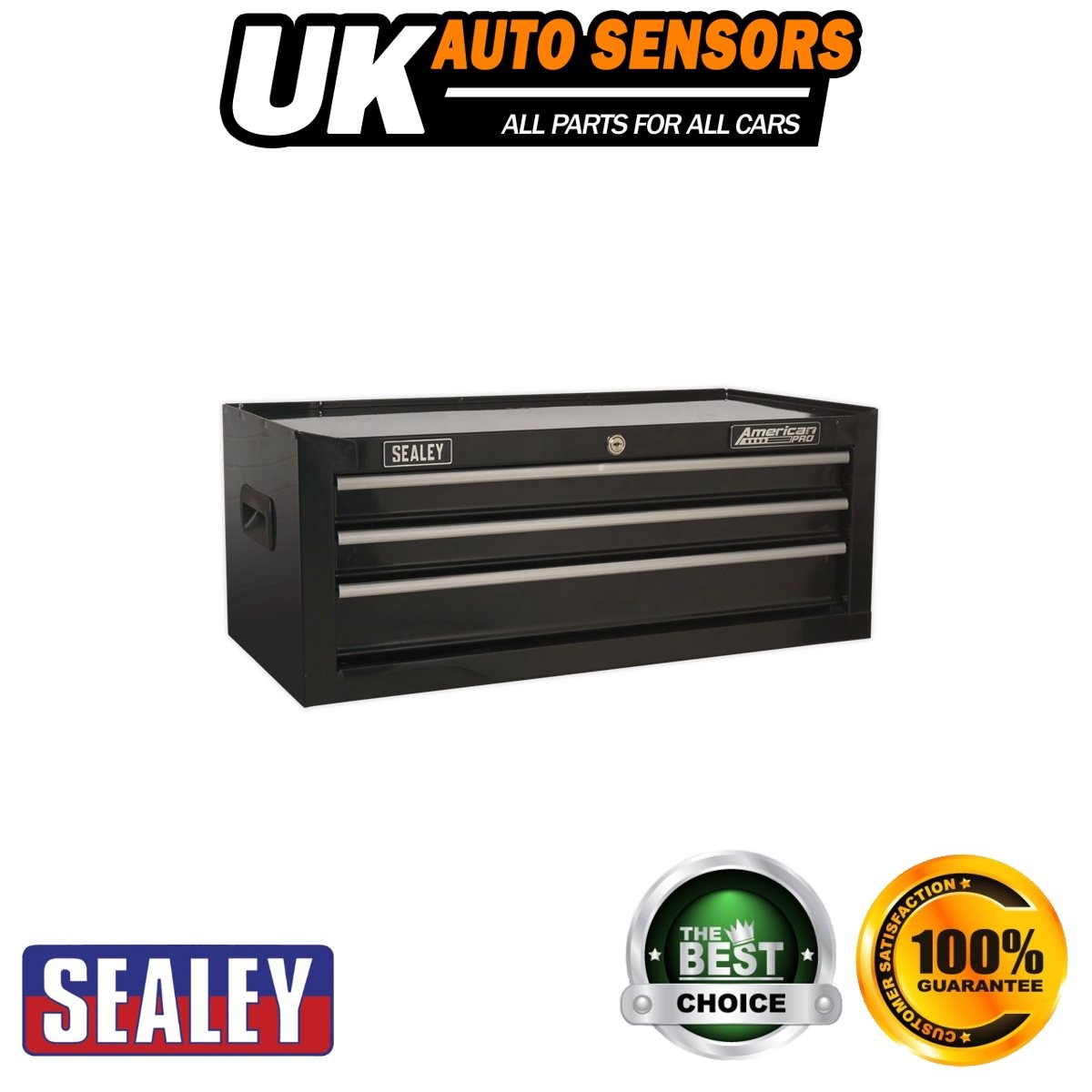Sealey American PRO� Mid-Box Tool Chest 3 Drawer Black AP223B