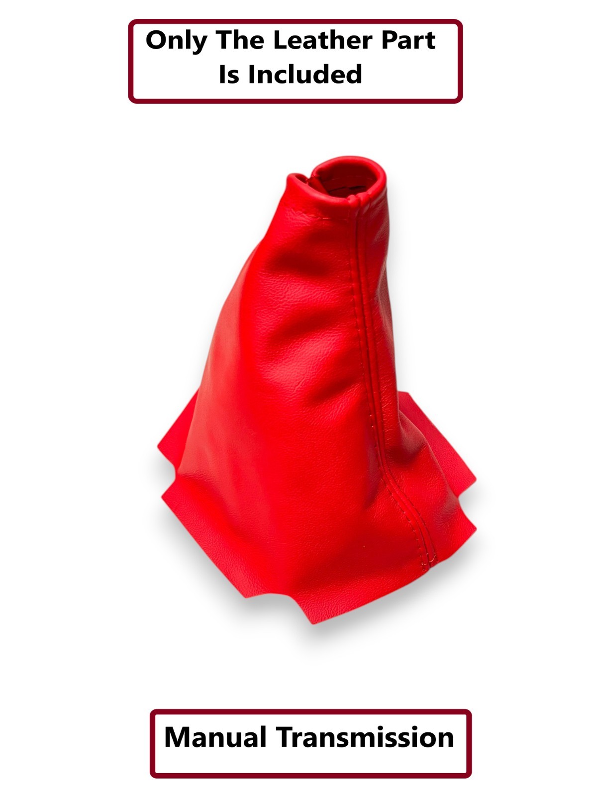 For 2005-2013 CHEVY CORVETTE C6 Torch Red Leather Manual Shift Boot Cover