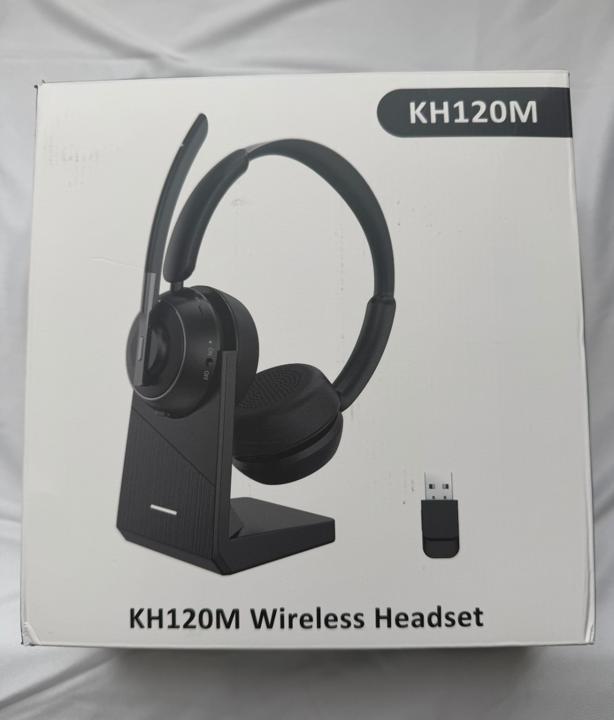 KH120M Wireless RF UHF Over-Ear Headset w/ USB Dongle, Black Boom Mic 012