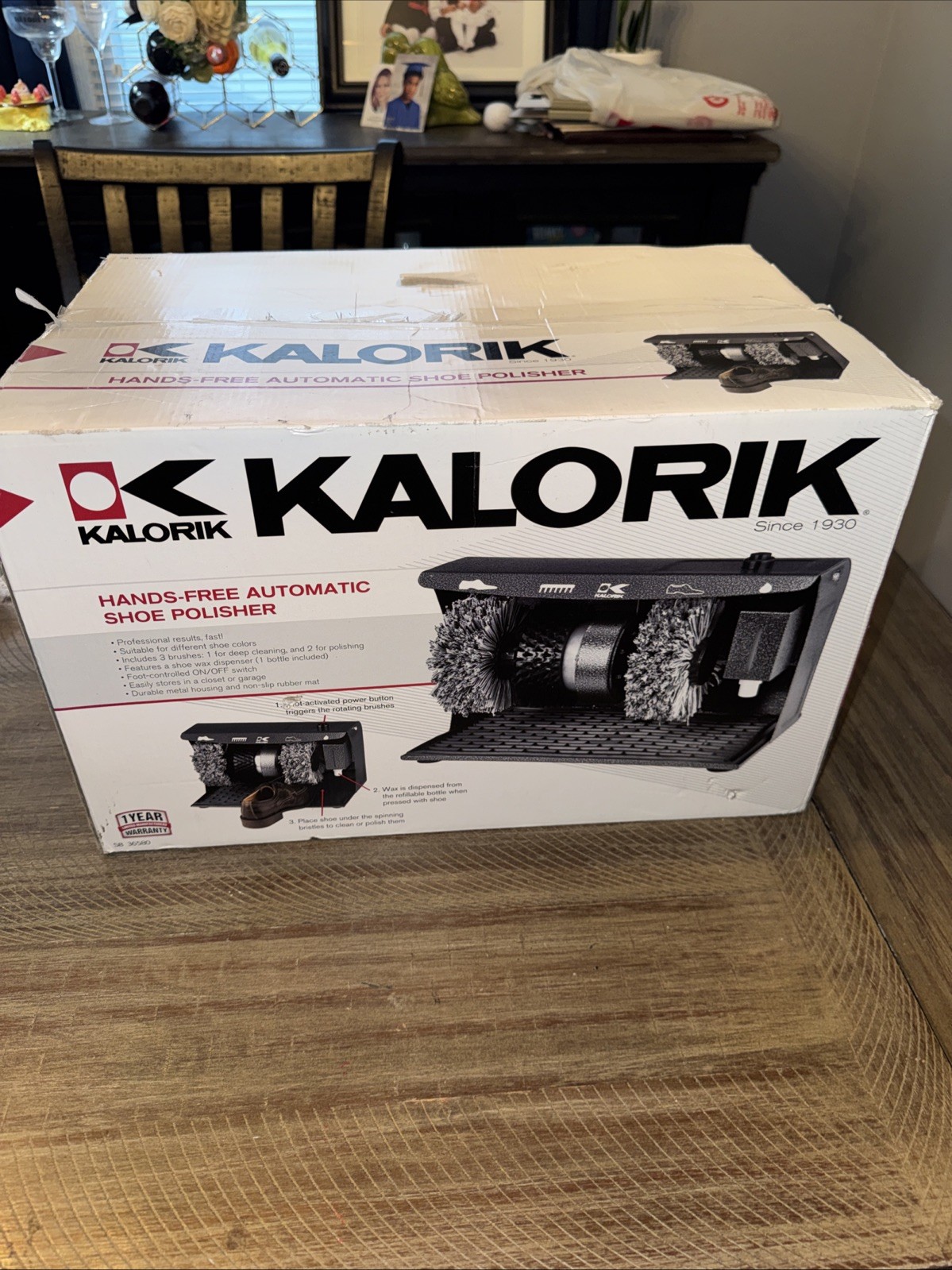KALORIK SB 36580 Portable Hands Free Automatic Electric Shoe Polisher JCX- 12