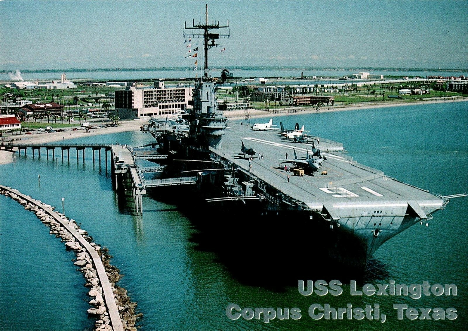 Postcard  USS Lexington CV-16 Museum
