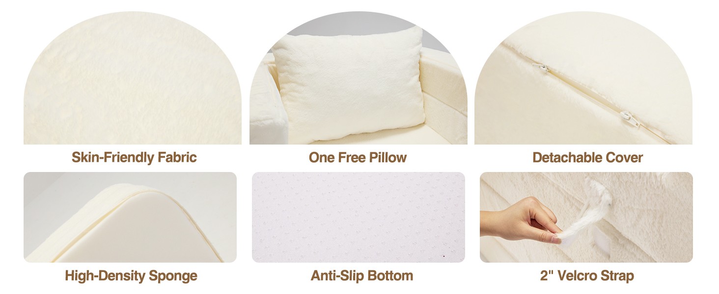 Futon Sofa Bed with Pillow, 3-in-1 Sleeper Sofa Bed with Removable Cover,