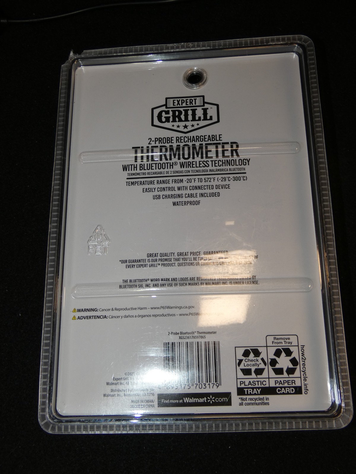New Sealed Expert Grill 2-Probe Rechargeable Bluetooth Digital Thermometer