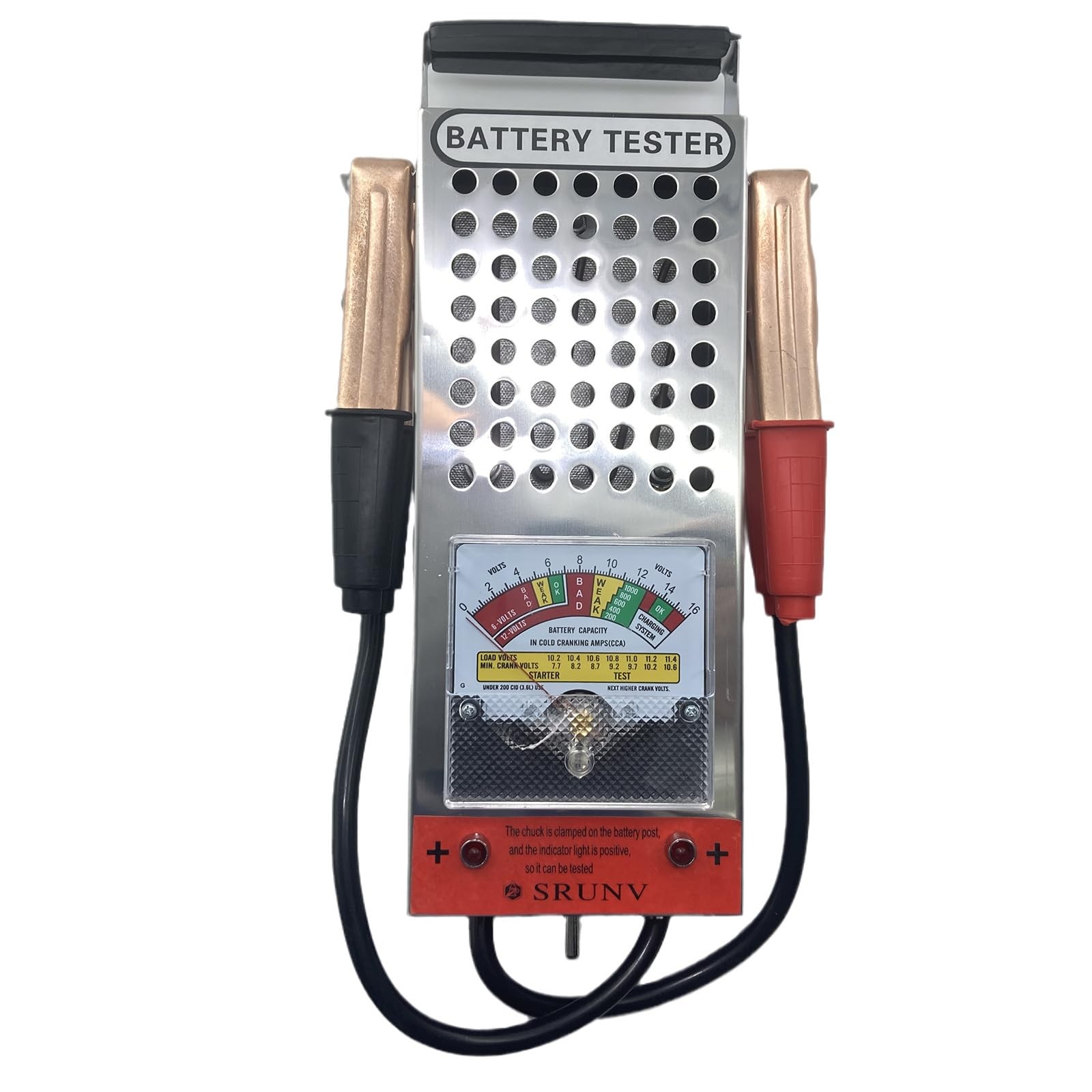 Battery Load Tester, Car Tester 6/12V Compact, Black