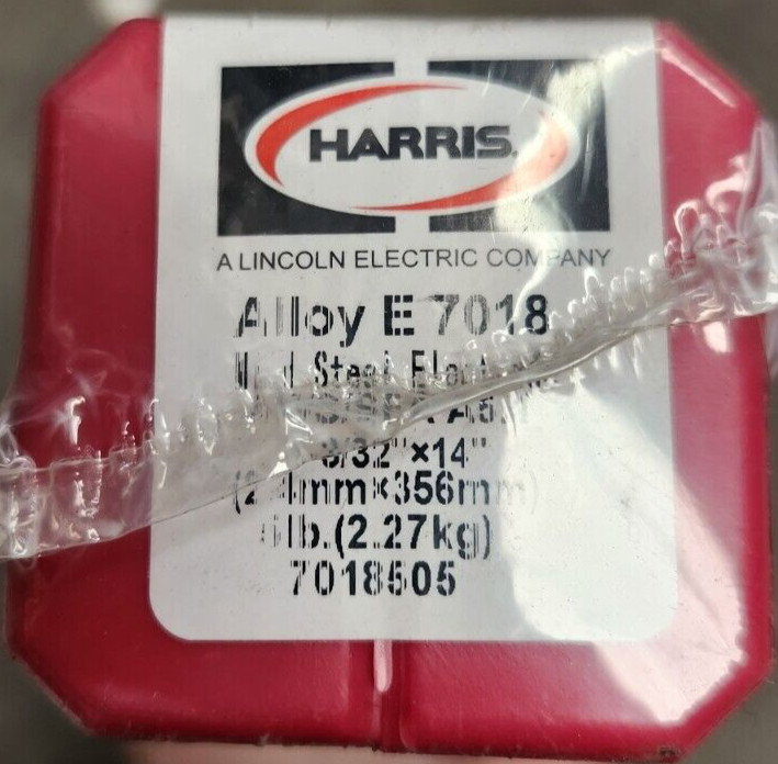 Harris 7018505 7018 3/32x14" MILD STEEL ELECTRODES, 5 LB. Pack