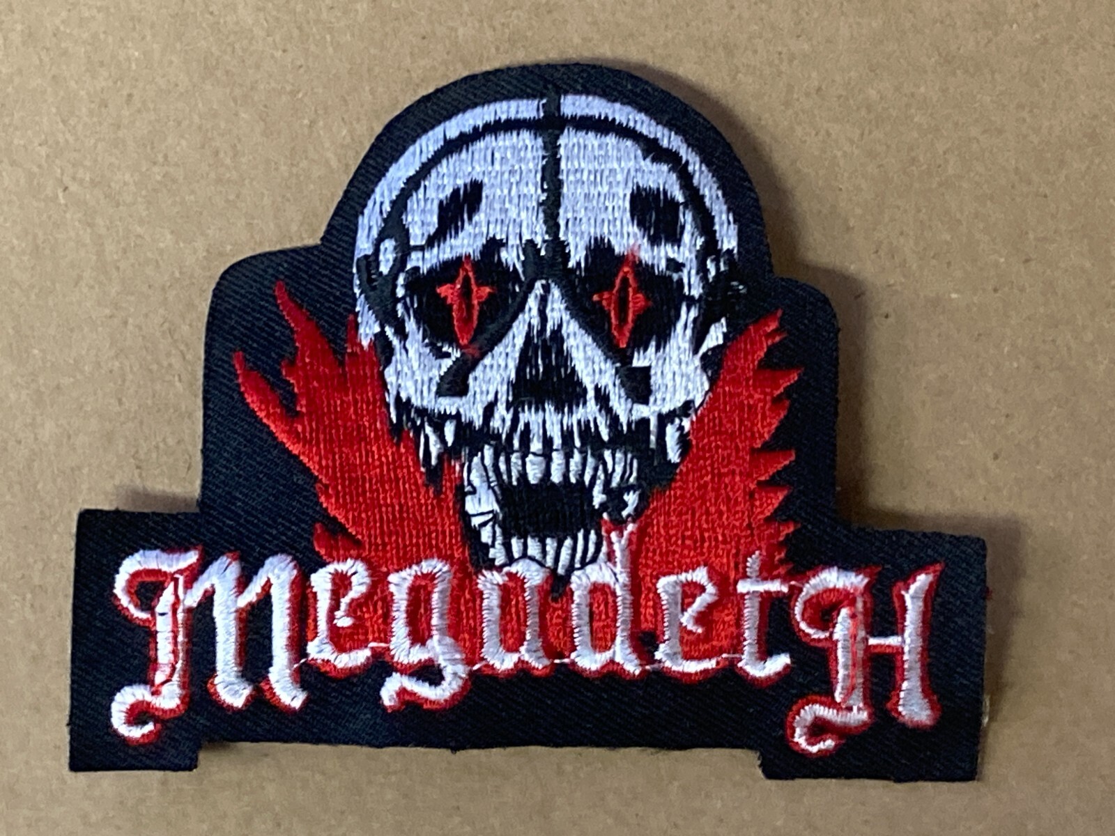 MEGADETH ~ Flaming Skull ~ Embroidered Patch  ~ Iron On