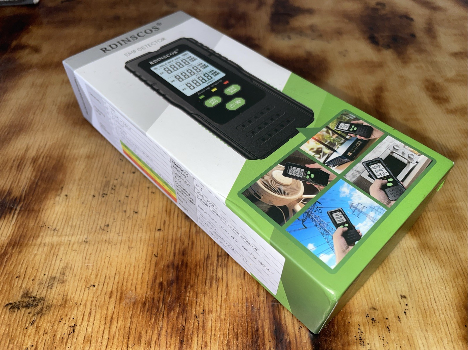EMF Meter Detector By RDINSCOS Open Box Electromagnetic 3-1 Detector RD630W-US