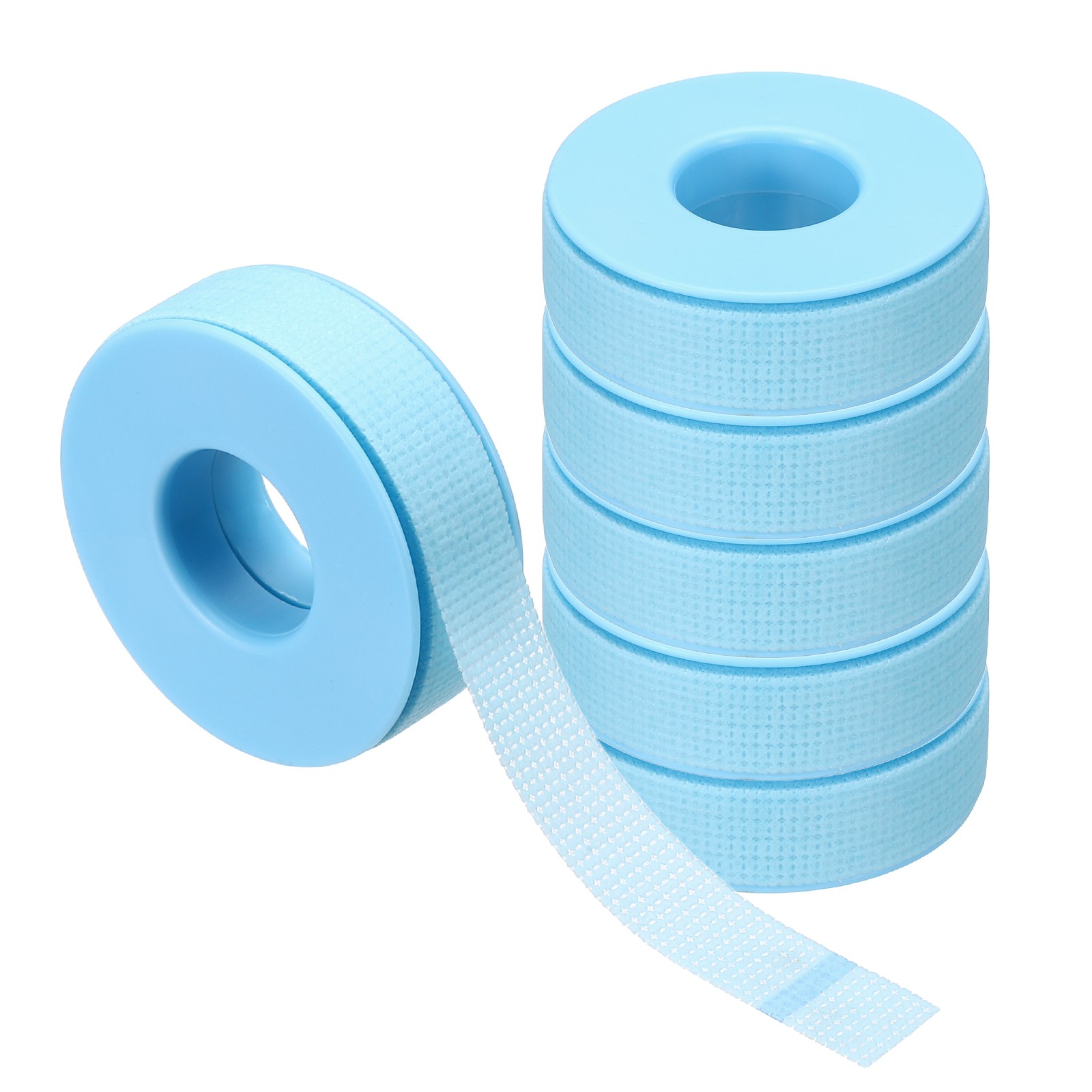 0.5in x 9.84yd Eyelash Tape, 6 Rolls Eye Lash Tape Silicone Breathable, Blue