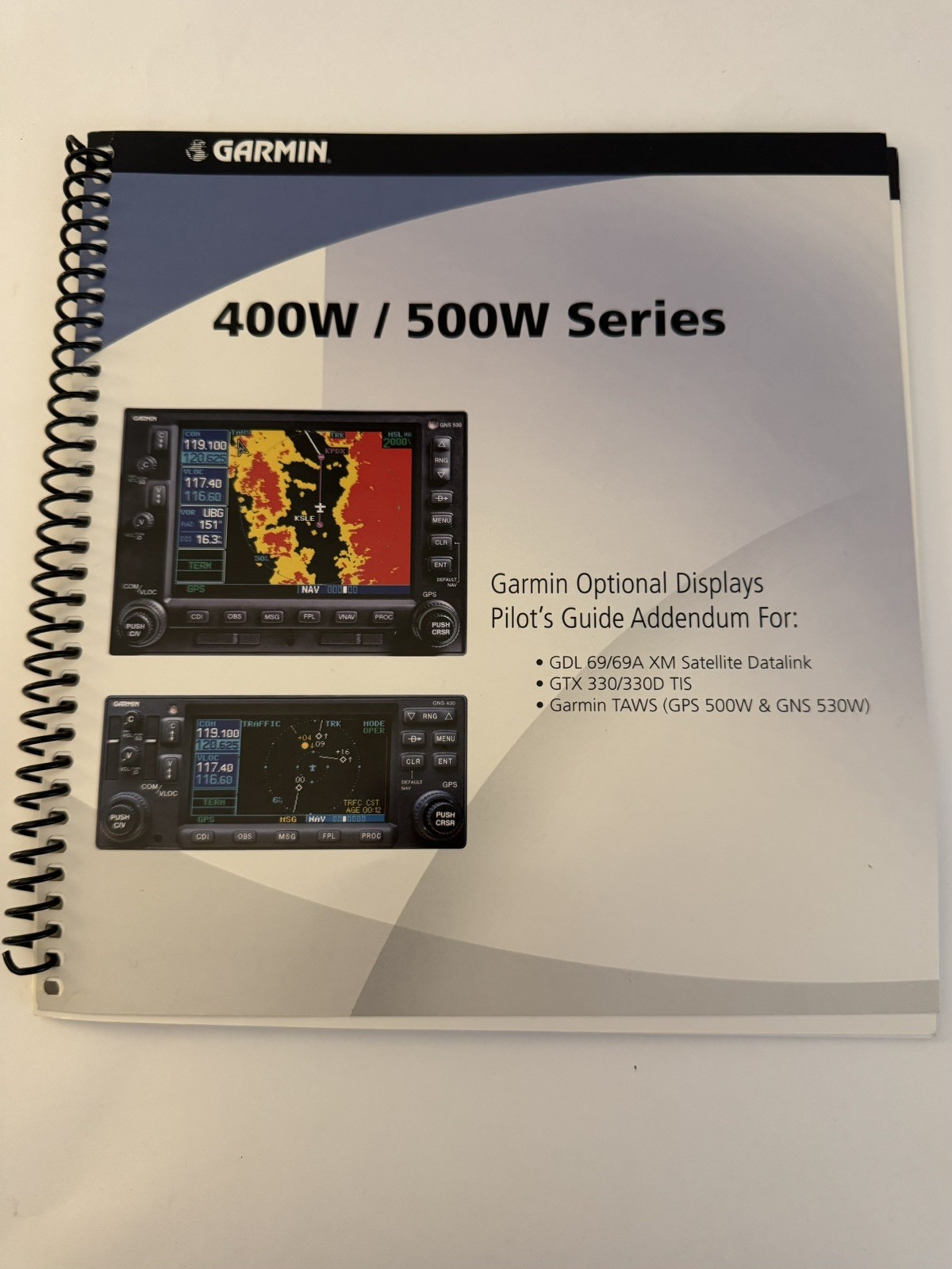 Garmin 400W / 500W Series Optional Displays