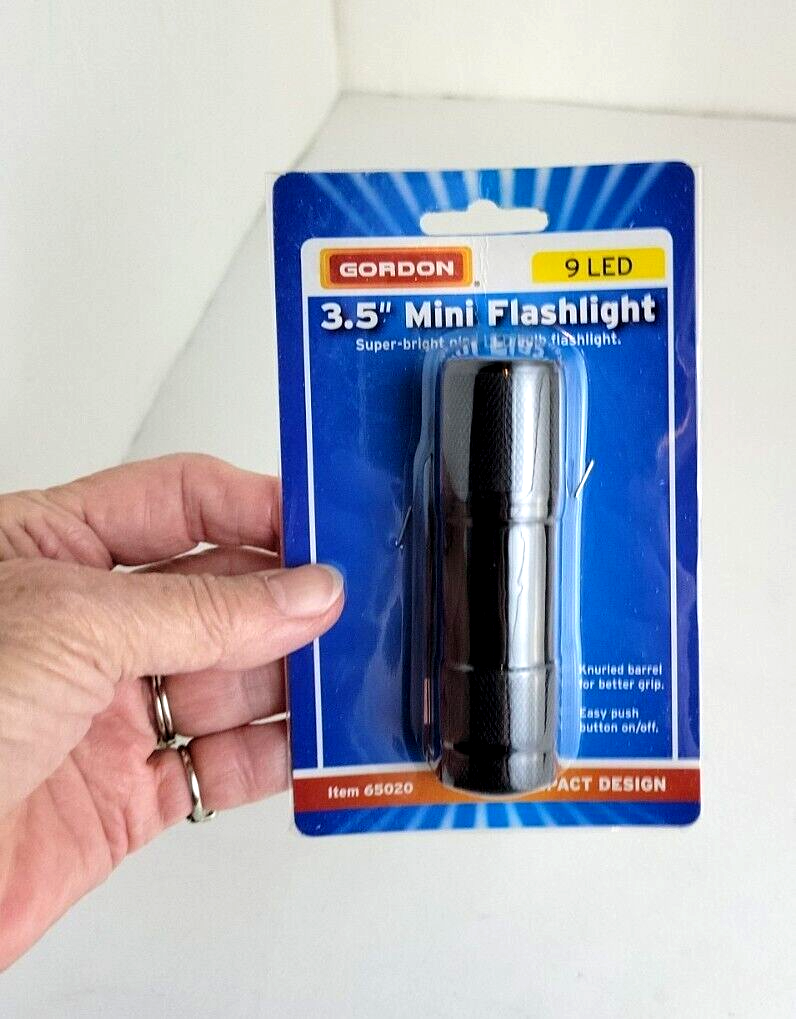 Gordon® 3½" Mini Super-Bright LED Black Flashlight by Harbor Freight Tools - NEW
