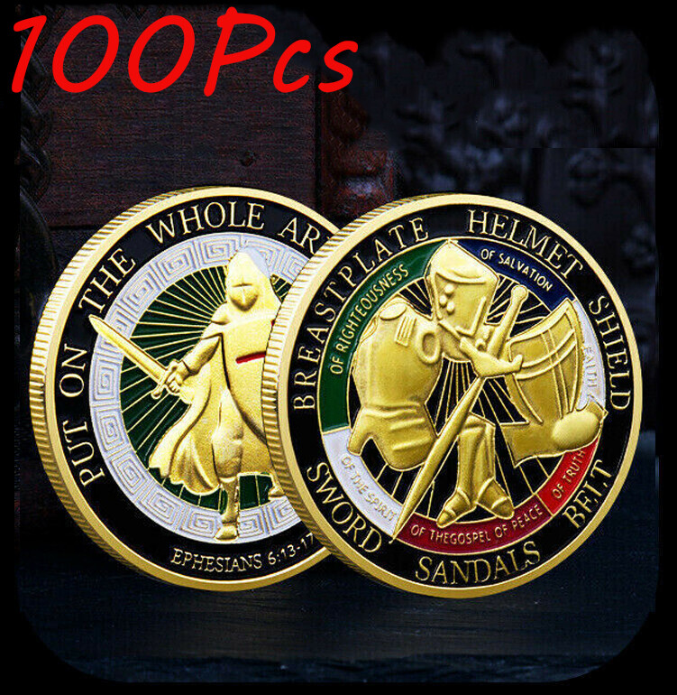 Put on the Whole Armor of God Commemorative Challenge Coin Collection Coin 100Pc