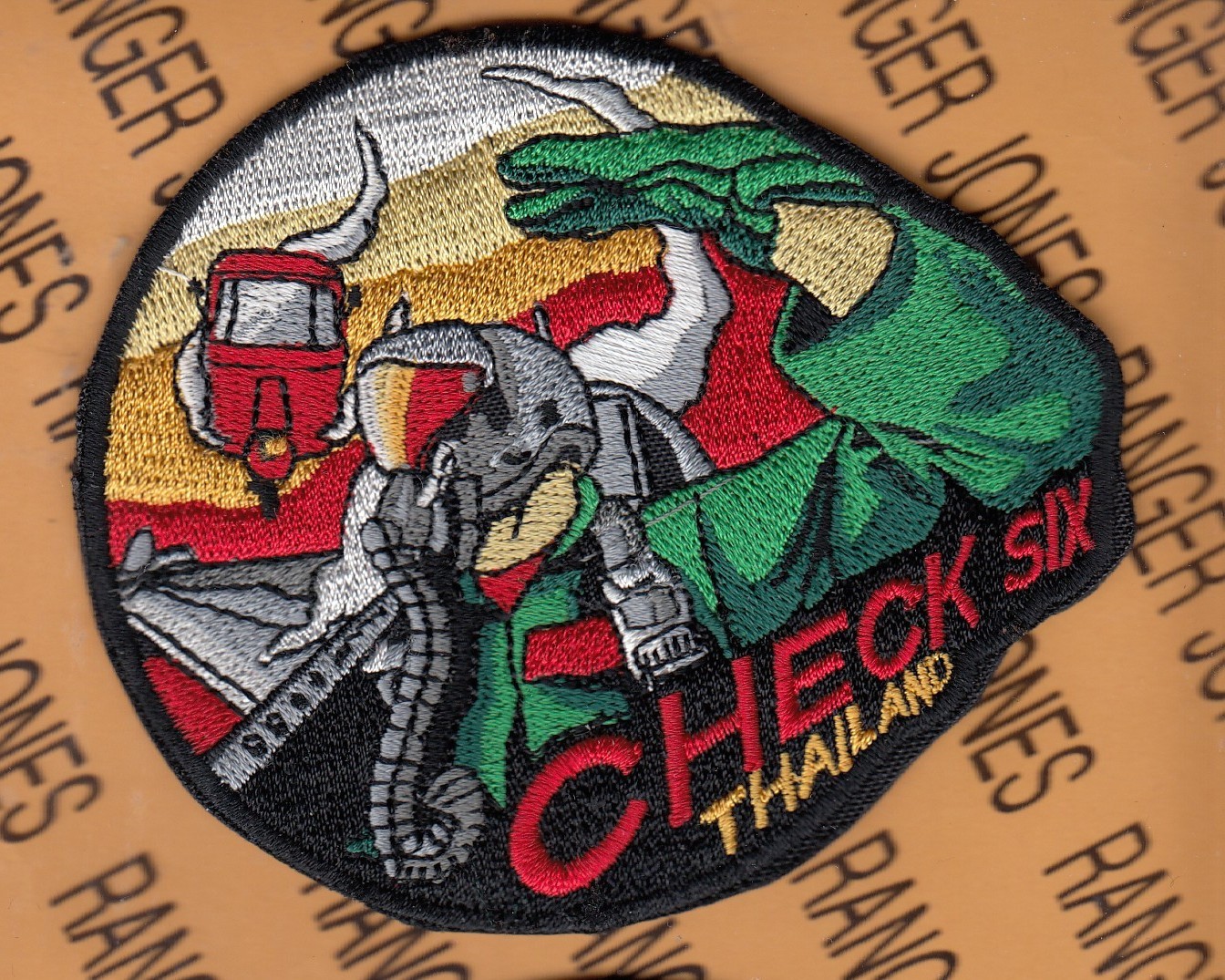 USAF Air Force 36th Fighter Sq FS FIENDS Check Six Thailand ~4" patch c/e