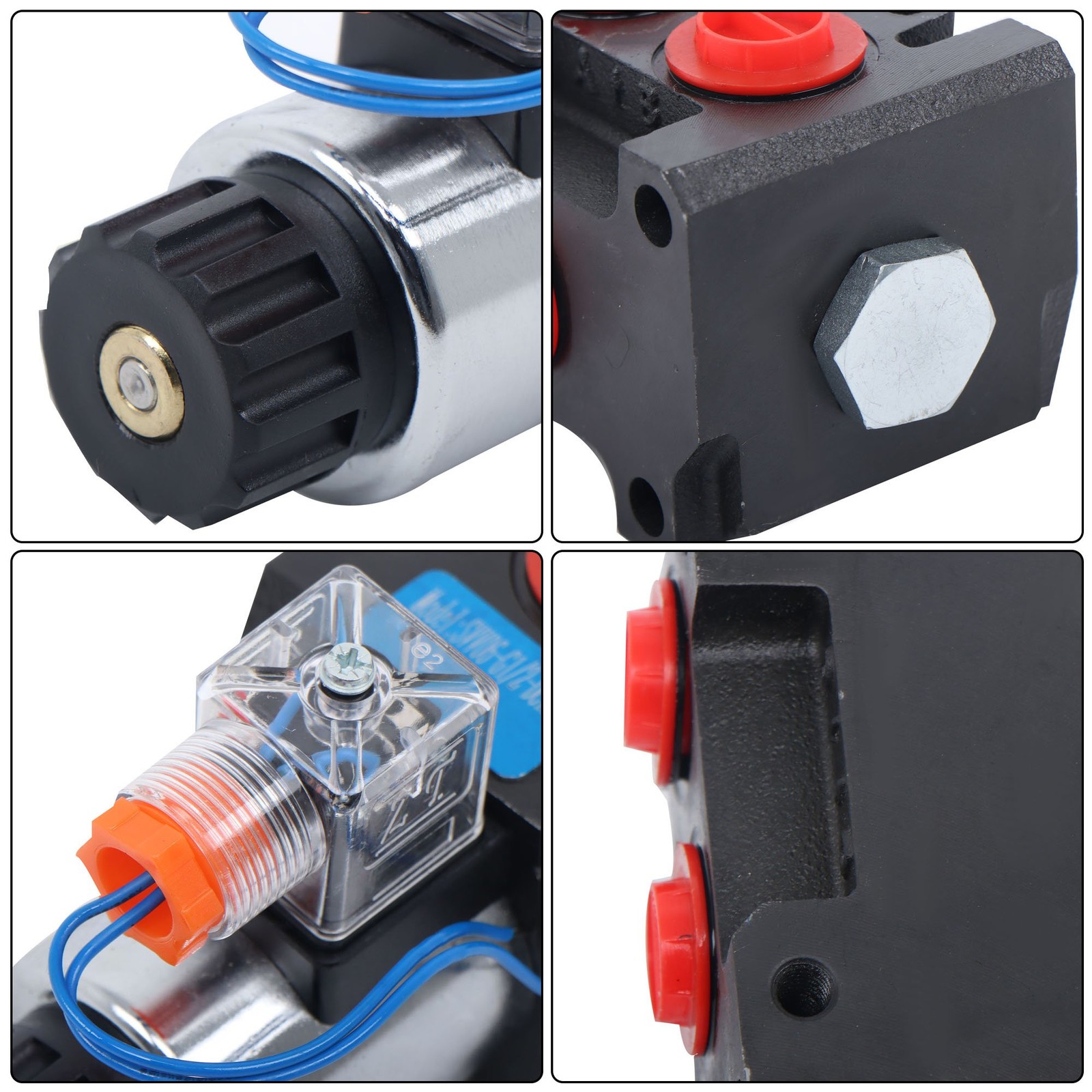 13GPM 12V DC Hydraulic Adjustable Variable Flow Control Valve 6 Port