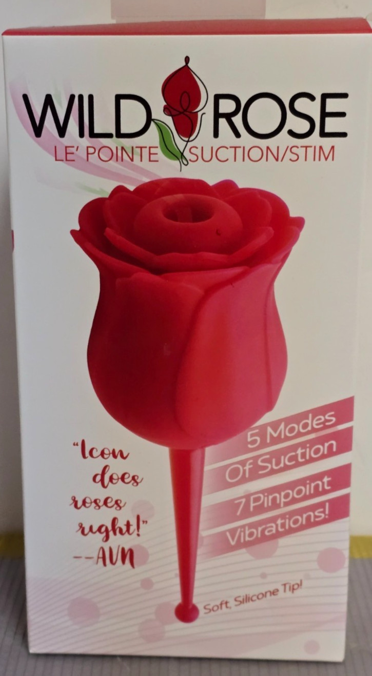 WILD ROSE LE' POINTE SUCTION/STIM Vibrator  (IC1705)