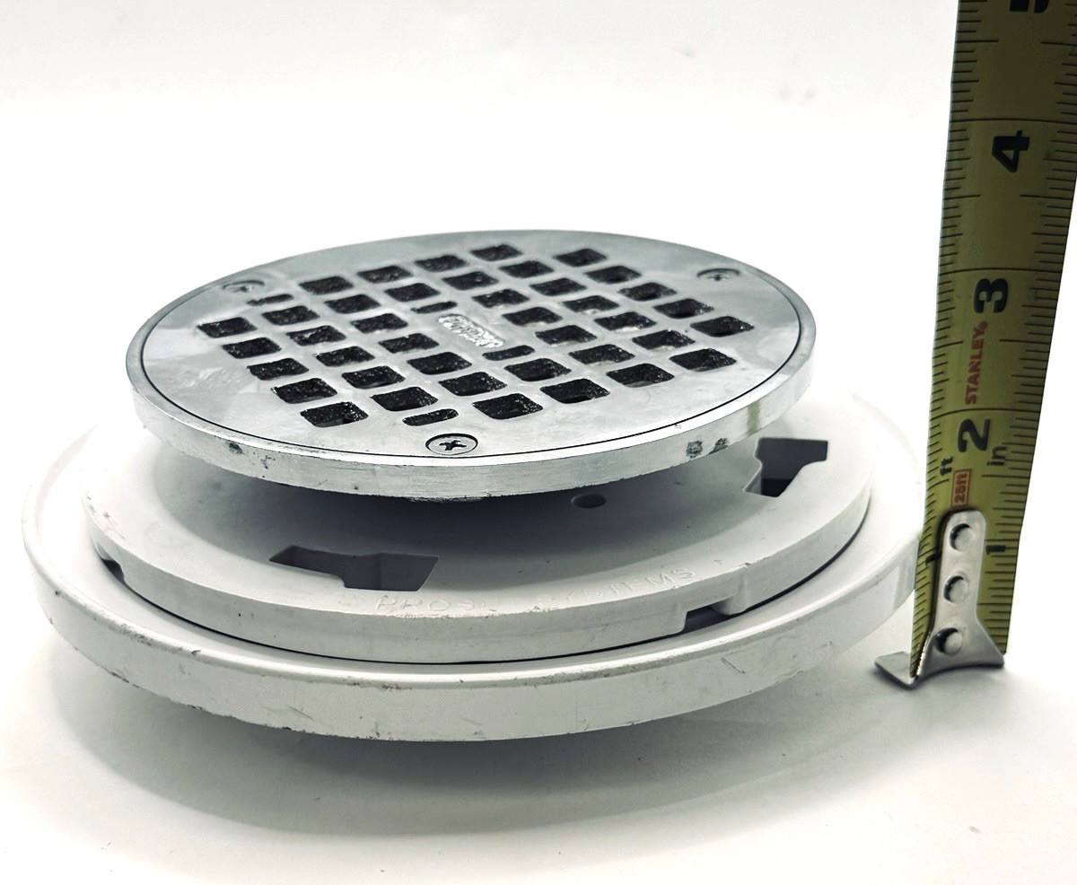 2″ Proset Trap Guard Drain 5″ Adj Round Strainer PVC Plastic Hub Joint