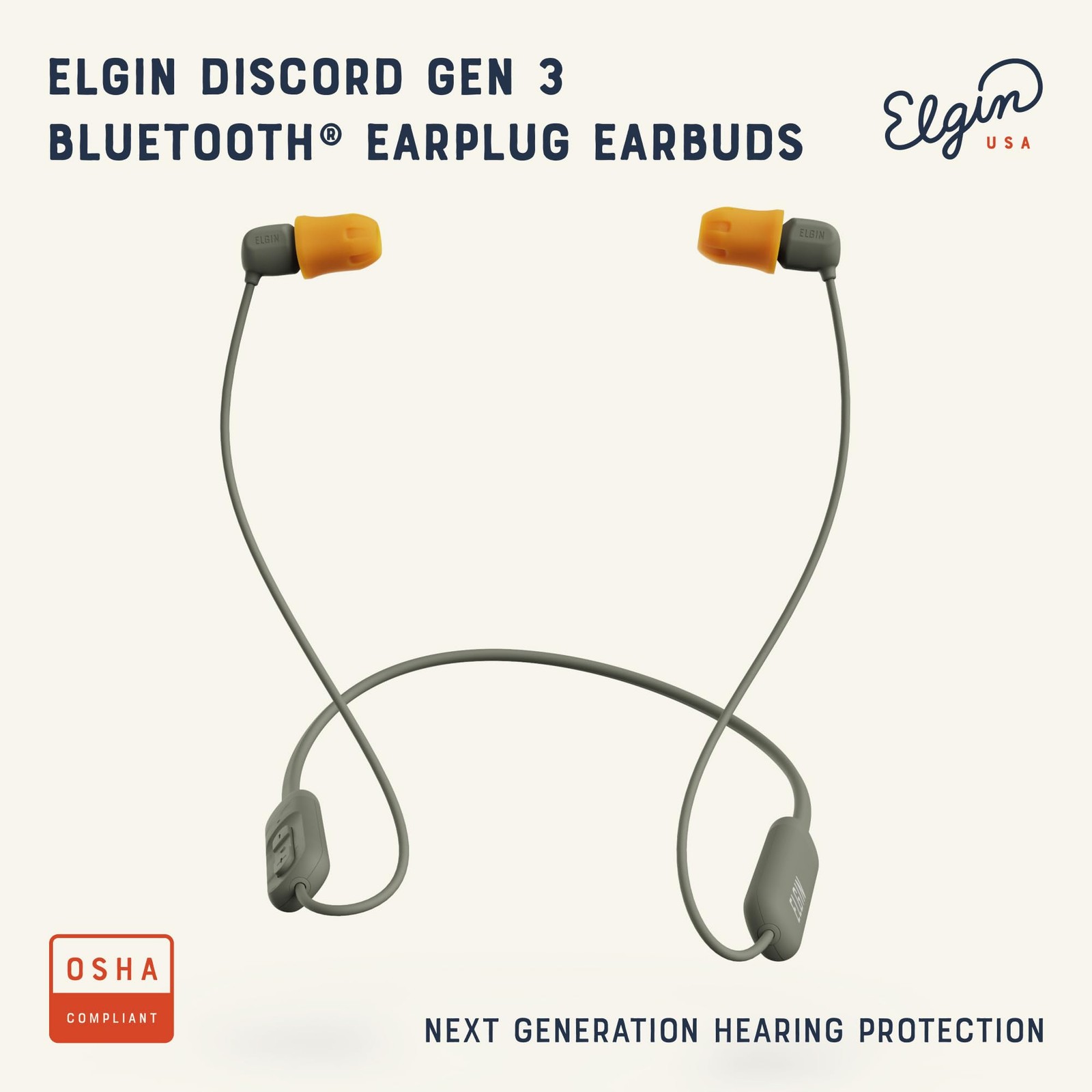 Bluetooth Noise-Isolating Earplugs, OSHA Compliant, 31dB NRR, 14-Hour Battery