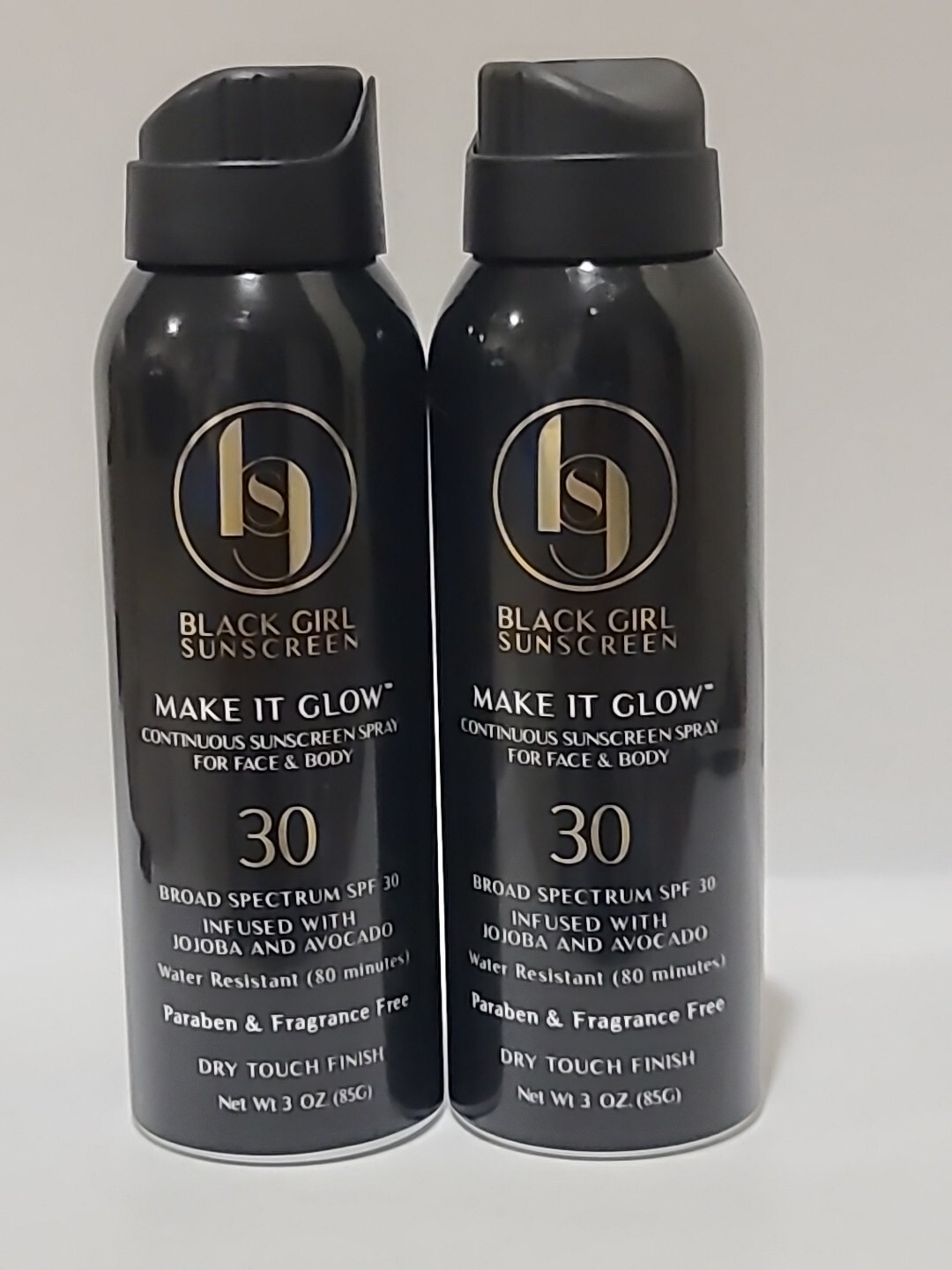 ( LOT OF 2 ) BLACK GIRL • MAKE IT GLOW SUNSCREEN Spray 3 oz SPF 30 EXP 06/26 NEW