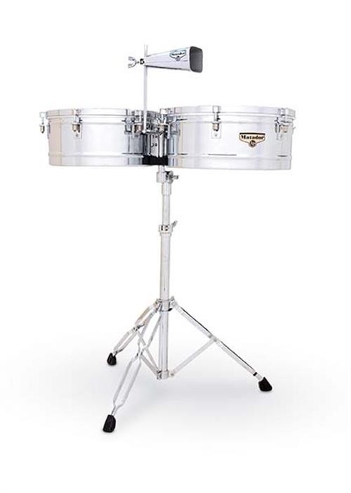LP Matador M257 14" and 15" Timbales - Chrome with Chrome Hardware