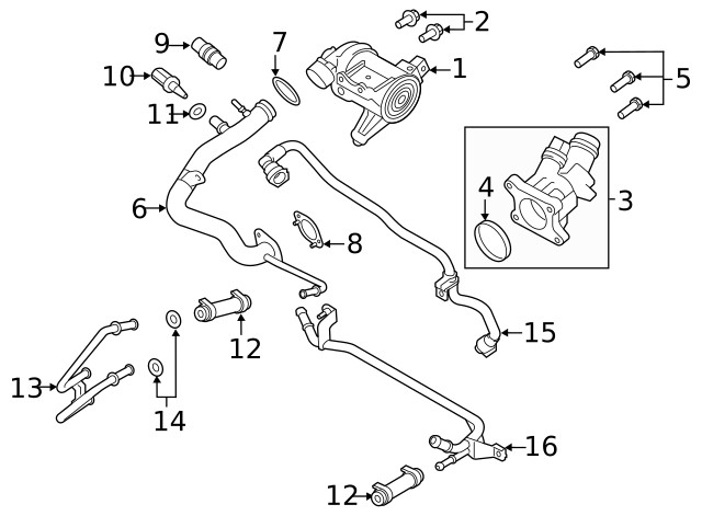 Genuine Volvo Engine Water Pump Bolt 982777