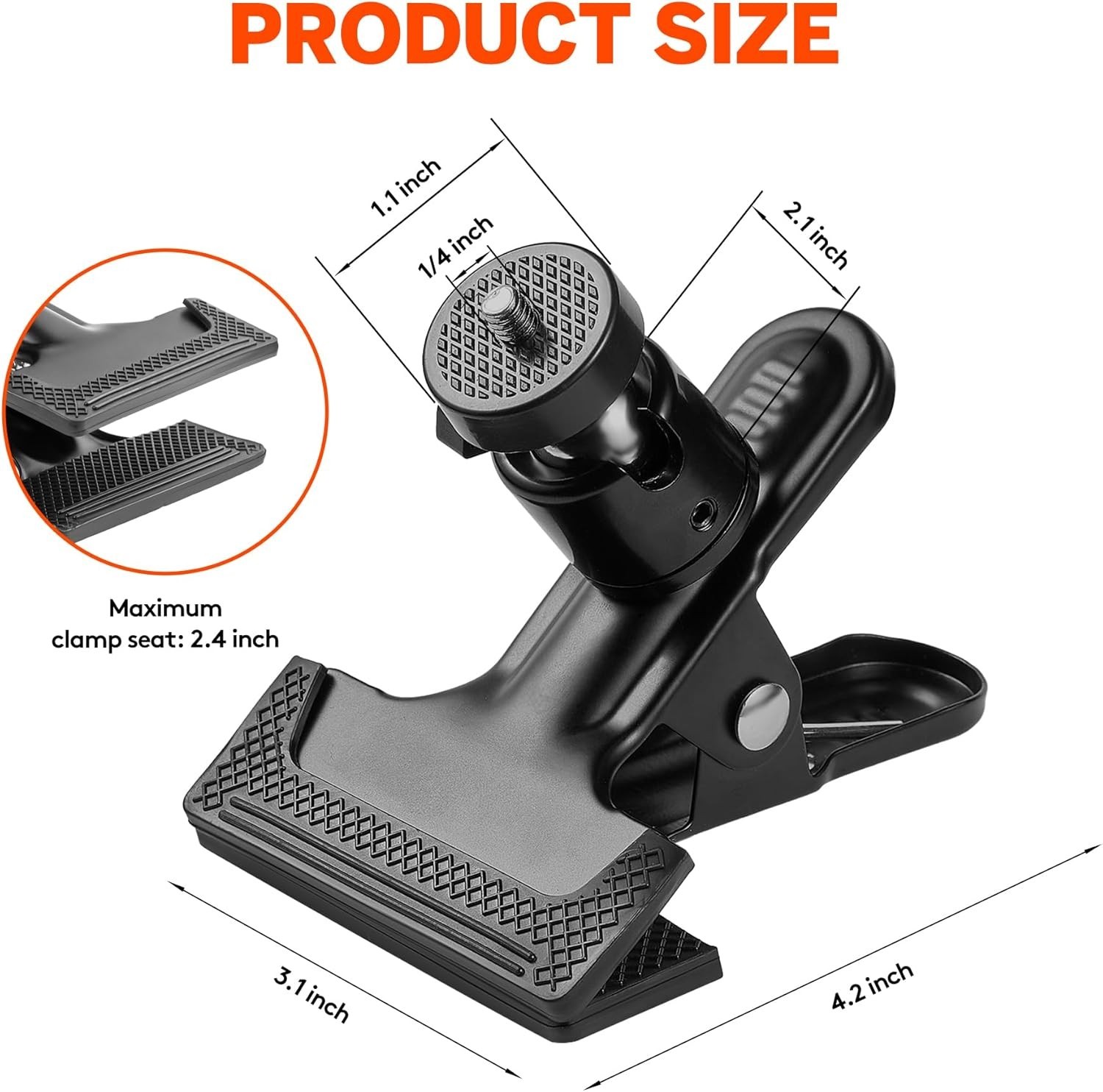 Trail Camera Clip Mount, 2 Pack Tracking Camera Bracket, 360 Rotatable Interface