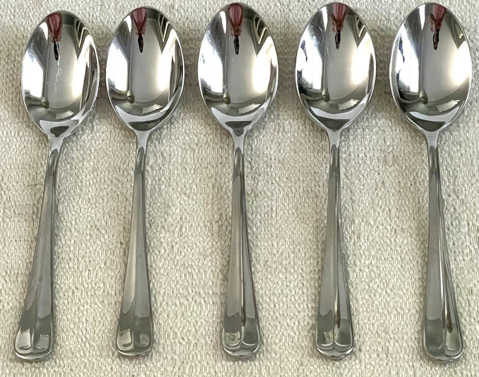 5 Soup Spoons  270 Hampton Silversmiths HSV117 Stainless 18/10