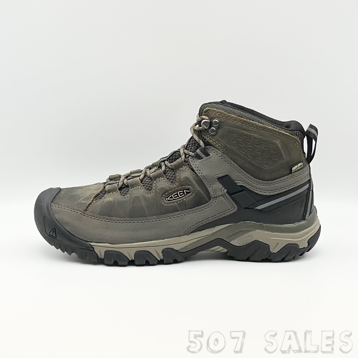 Keen Targhee II Mid Wide Waterproof Hiking Boots Dark Olive / Brindle - Size 10