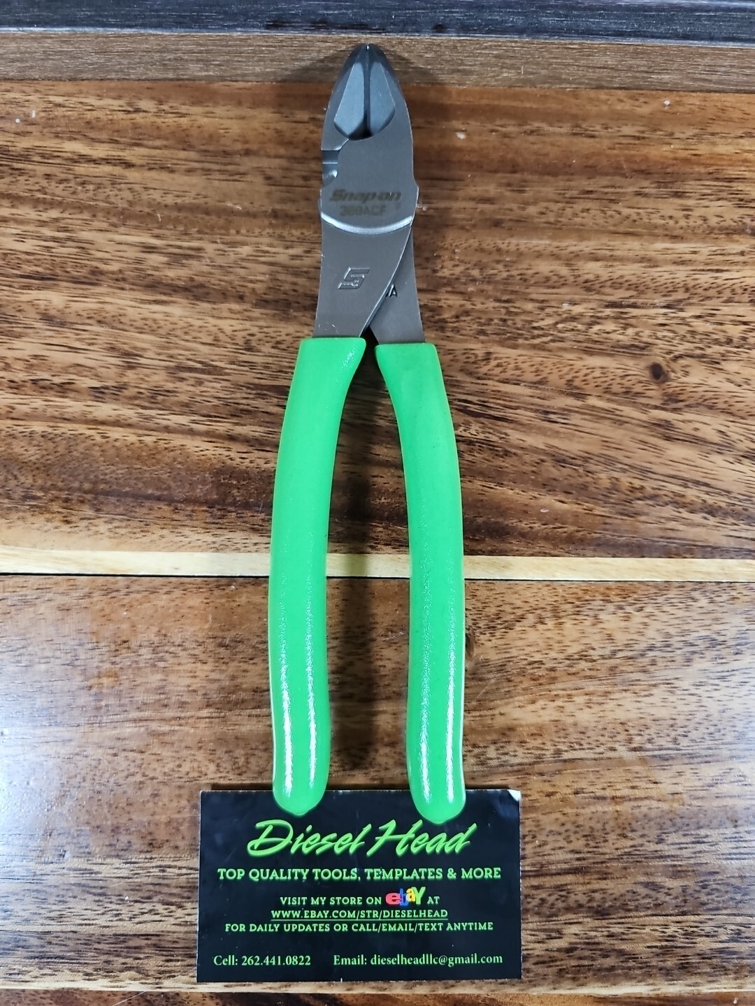 *NEW* Snap On 388ACF GREEN 8" High Leverage Diagonal Cutter - FREE SHIPPING