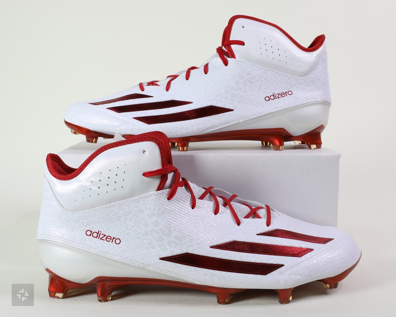 Adidas Adizero 5-Star 5.0 Mid Red White Football Cleats Men's Size 16 (Q16066)