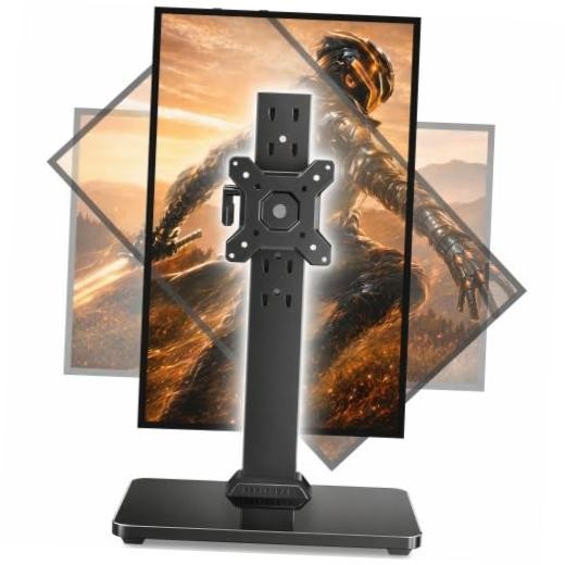 for 13–34 inch Screens up to 44 lbs | Heavy-duty steel, Single Monitor Stand