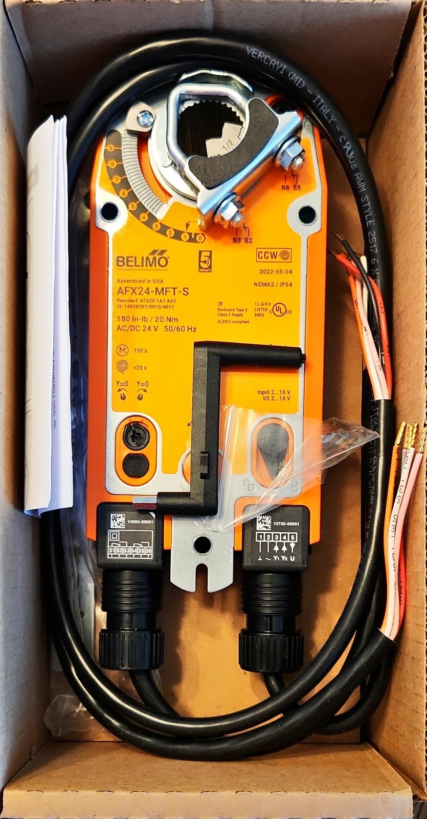 Belimo AFX24-MFT-S Damper Actuator 24V Spring Return 180 in-lb HVAC BRAND NEW