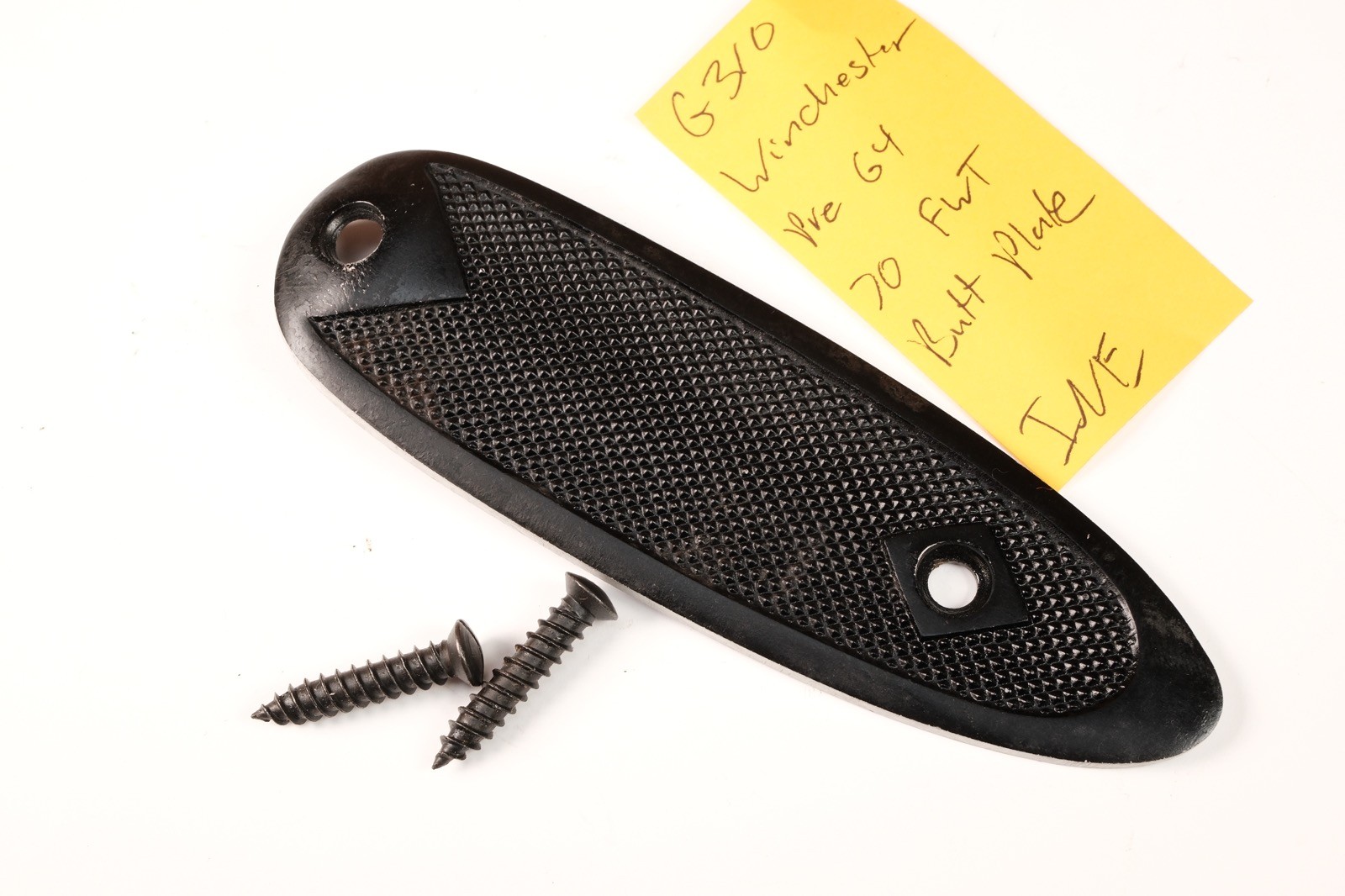 G310 Winchester Pre-64 Model 70 Featherweight Aluminum  Butt Plate W. Screws