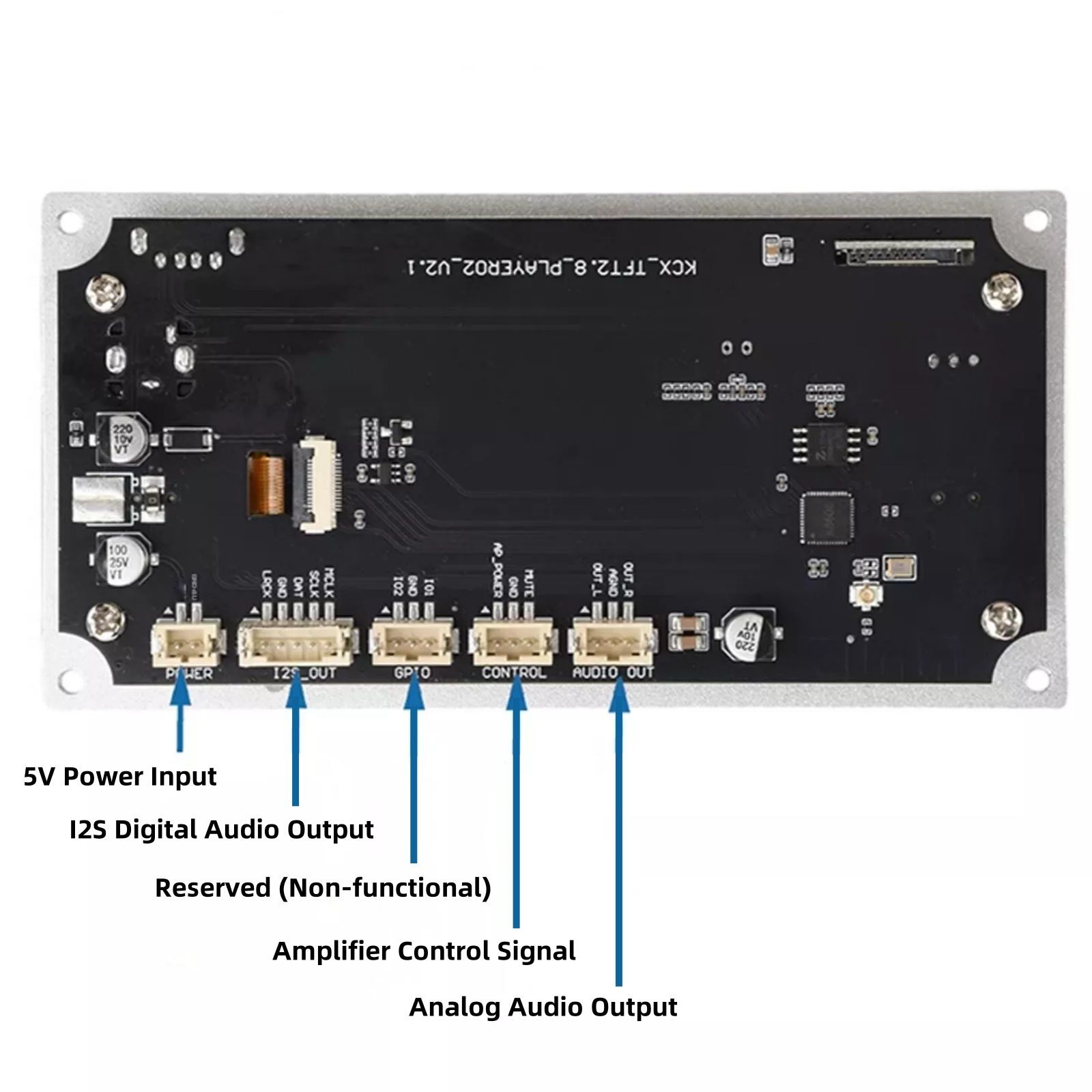 1set 2.8inch IPS Decoder Board Bluetooth MP3 TF USB Aux IR Audio Module