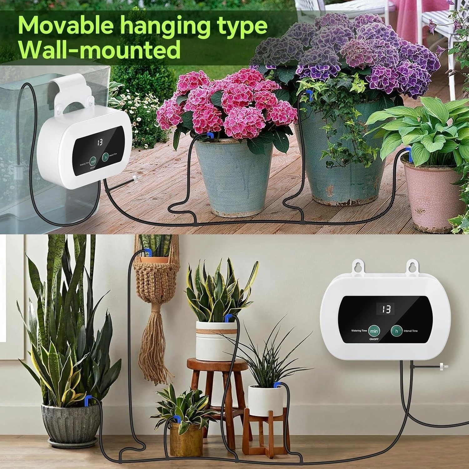 Automatic Plant Watering System - Auto Timer for Indoor/Outdoor Potted Plants