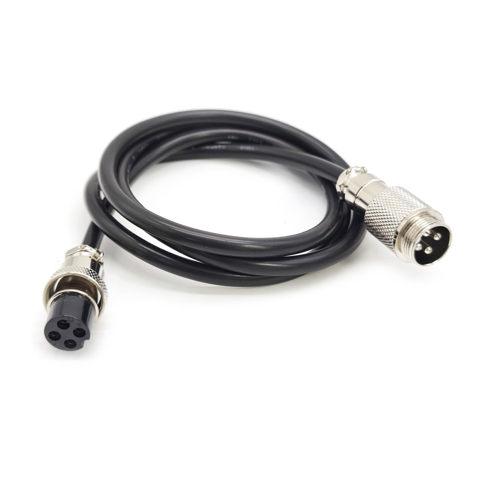 GX20 4 Pin Male To Female Aviation Cordset Cable 7A 200V 17AWG 16.4 Ft 5m
