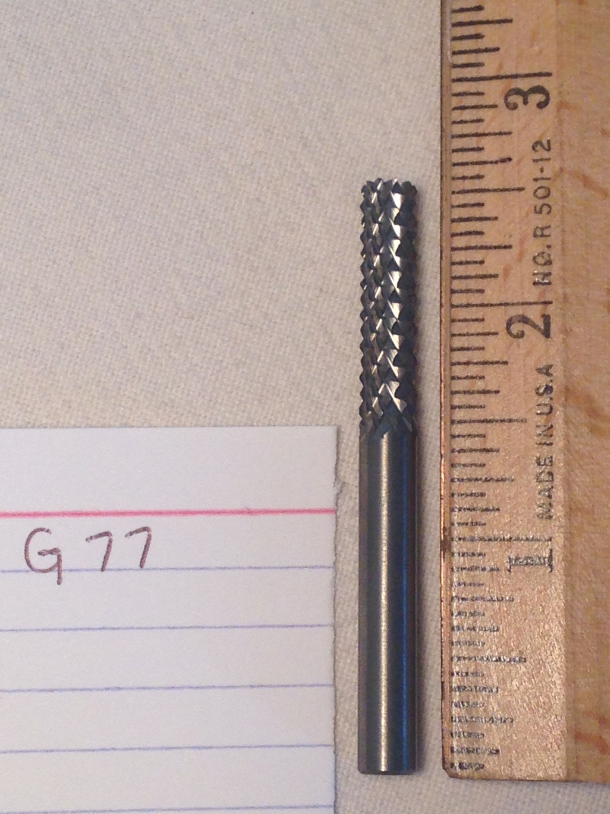 1 NEW 1/4" (.250) SHANK CARBIDE BURR. SB-1L. DOUBLE CUT. END CUT USA MADE {G77}