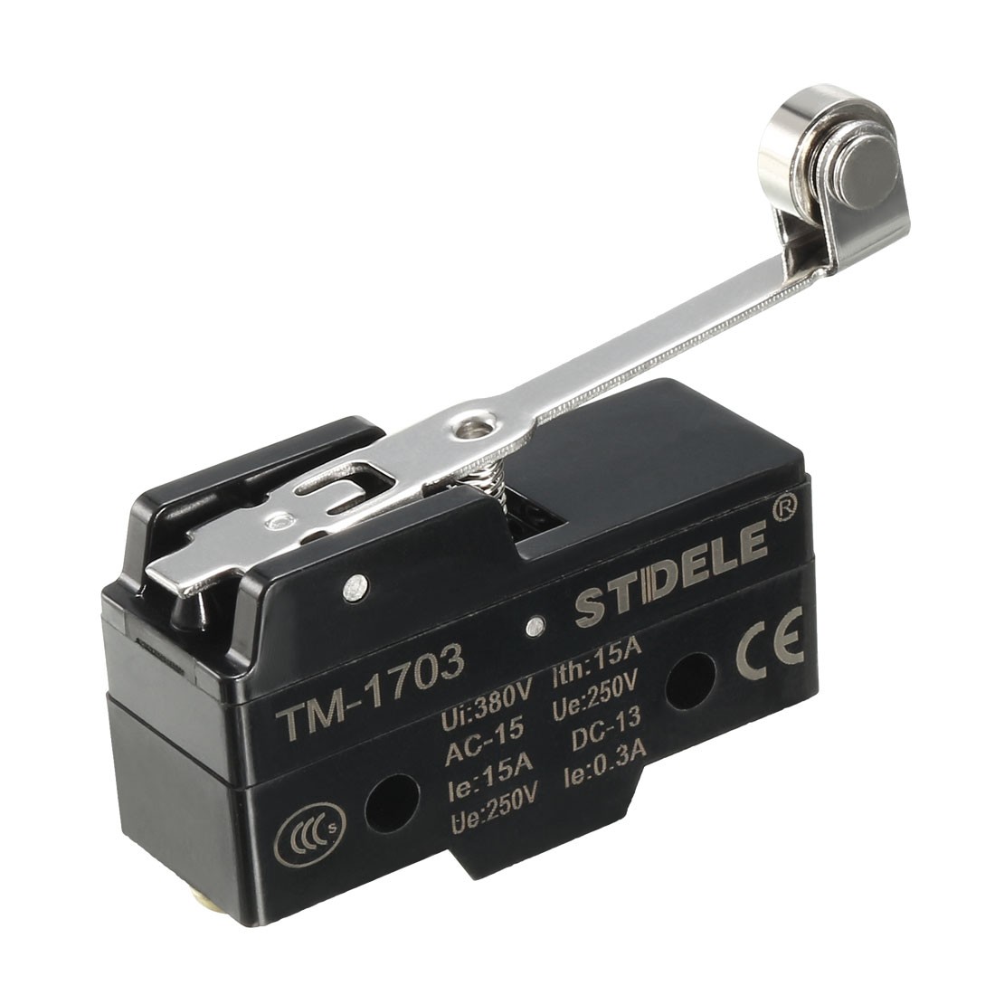TM-1703 Panel Mount Long Hinge Roller Lever Type Micro Switch Screw Terminals
