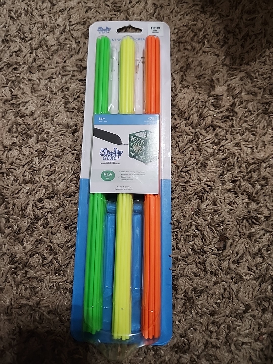 PLA Filament Refill Pack 75 Strands for 3Doodler Create+  Citrus Colors