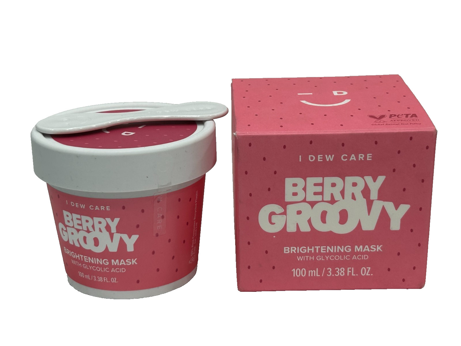 I Dew Care Berry Groovy Brightening Mask With Glycolic Acid 100ml/ 3.38fl oz New