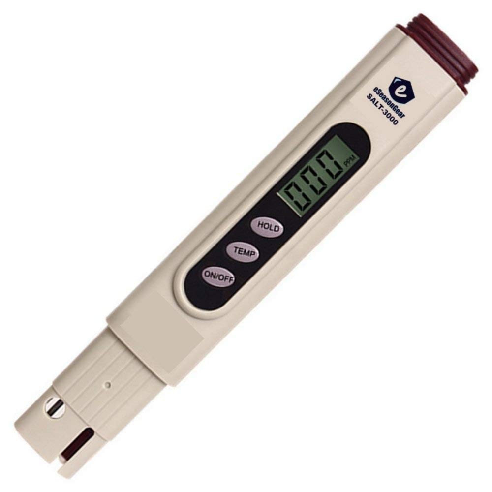 SALT-3000 Meter, Digital Salinity PPM Temperature Tester for Salt Water Pool ...