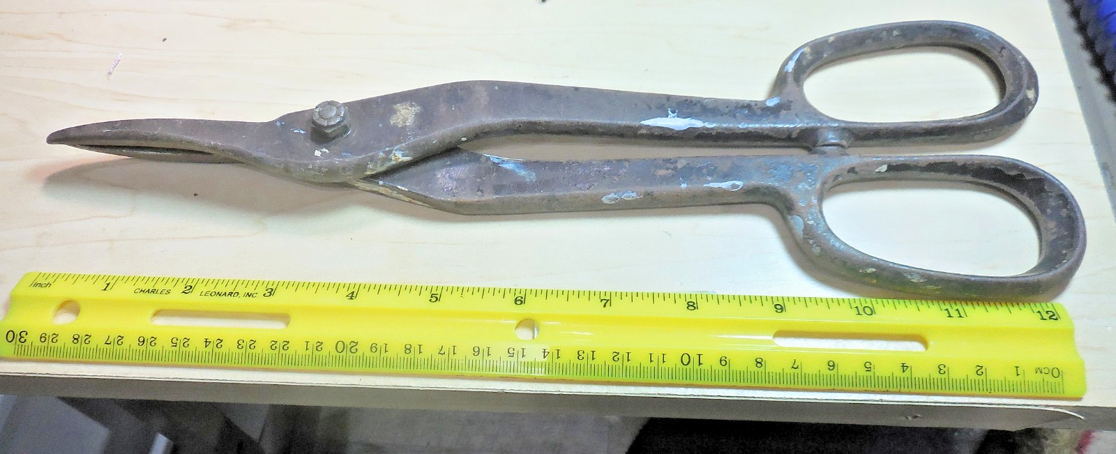 Vintage =Tru-Value= Tin Snips Metal Shears - 12 inch USA