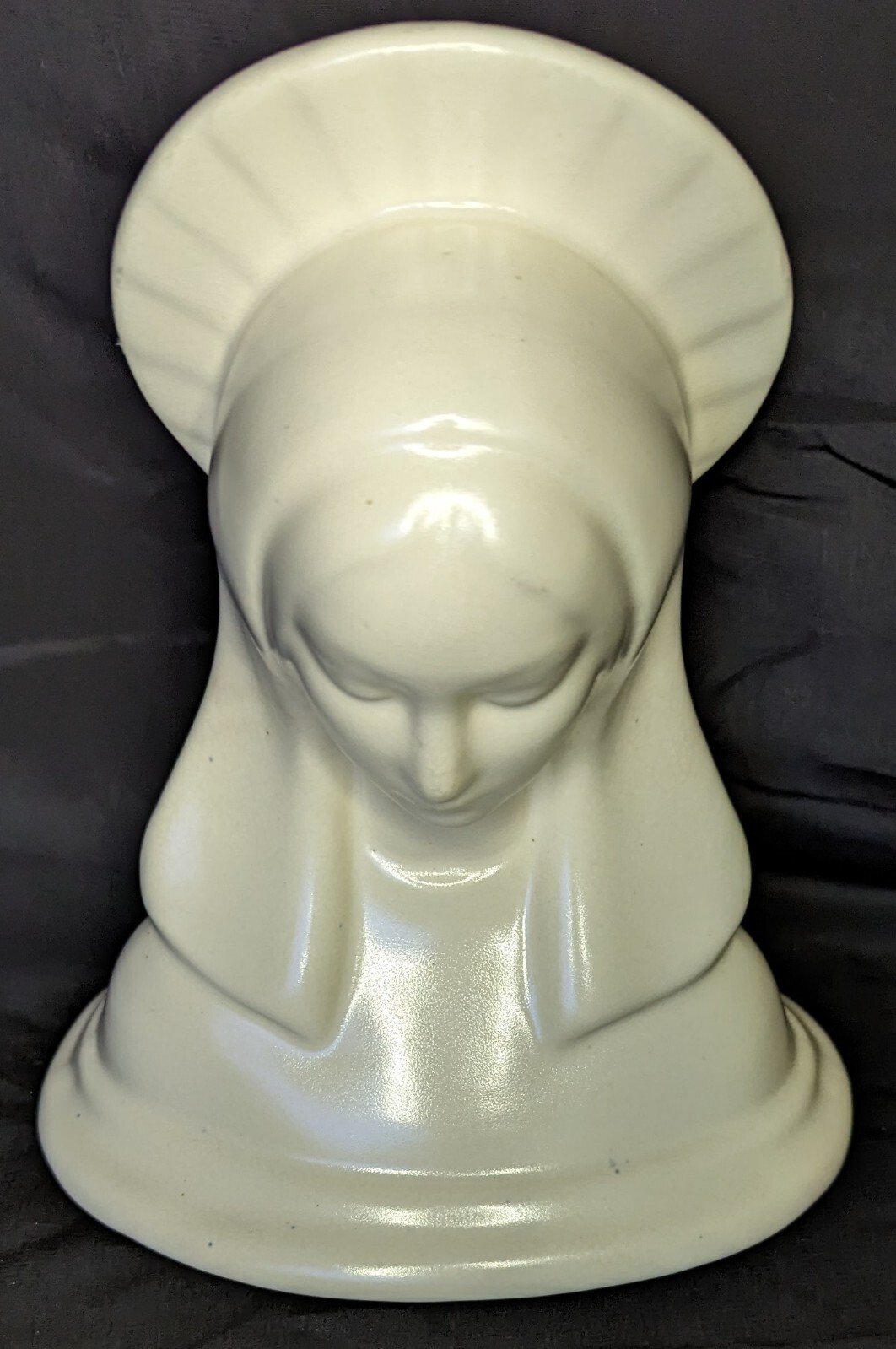 Vintage Monmouth Pottery Madonna Mother Mary White Planter #359
