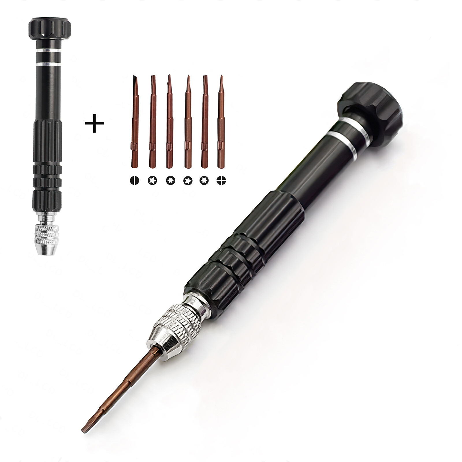 Small Precision Magnetic Repair Kit Screwdriver for Electronics,Glasses Black