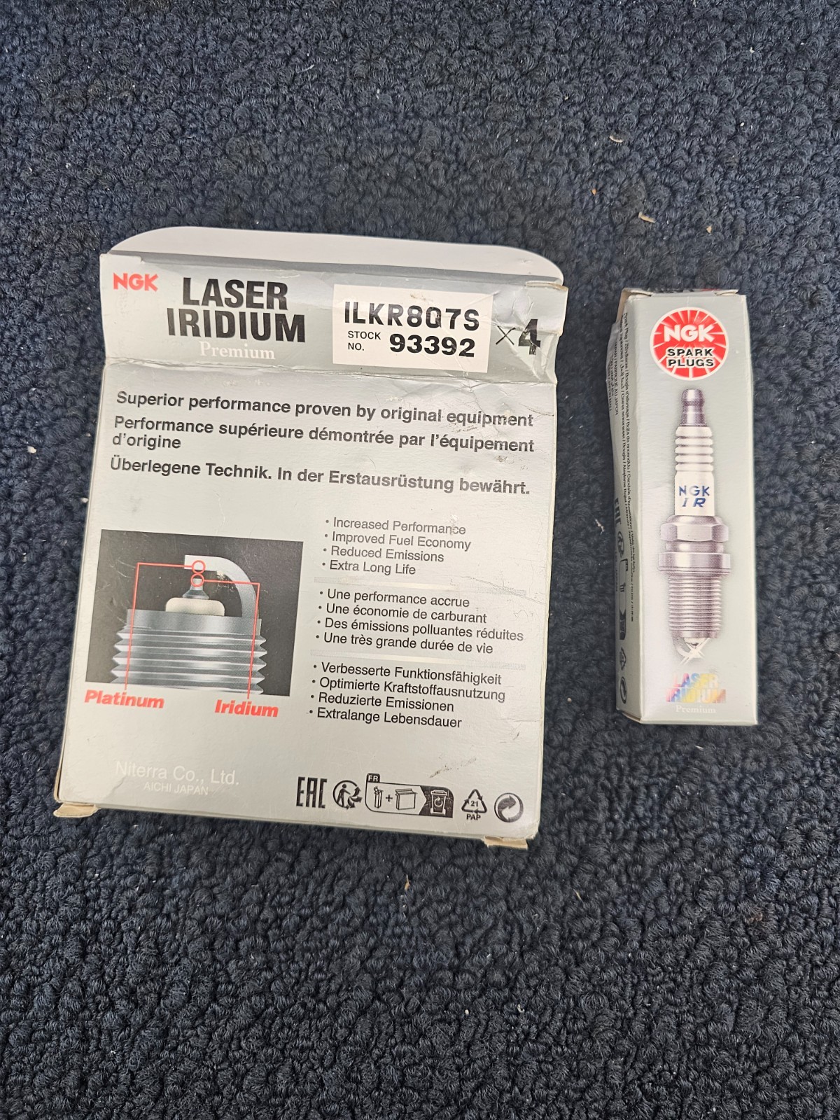 (QTY 4) NGK ILKR8Q7S 93392 Laser Iridium Spark Plugs For Ski-Doo 850 E-TEC